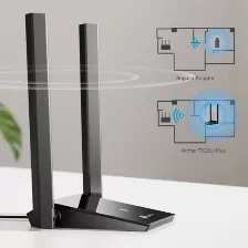 Tarjeta De Red Inalambrica Tp-link Ax 1800 Archer Tx20u Plus Usb, Banda Dual, 1800 Mbit/s, Negro